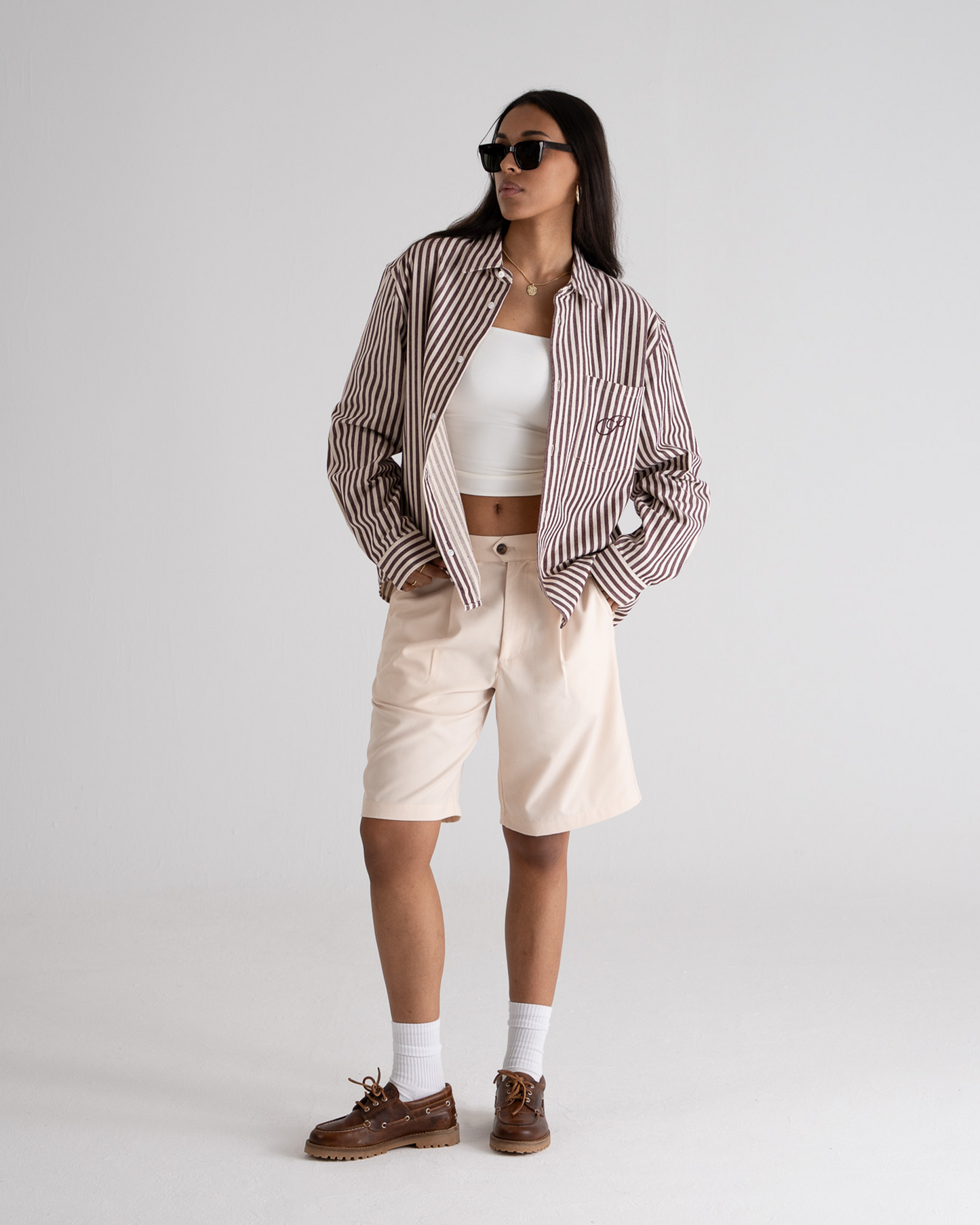 Striped Vacation Shirt Bordeaux