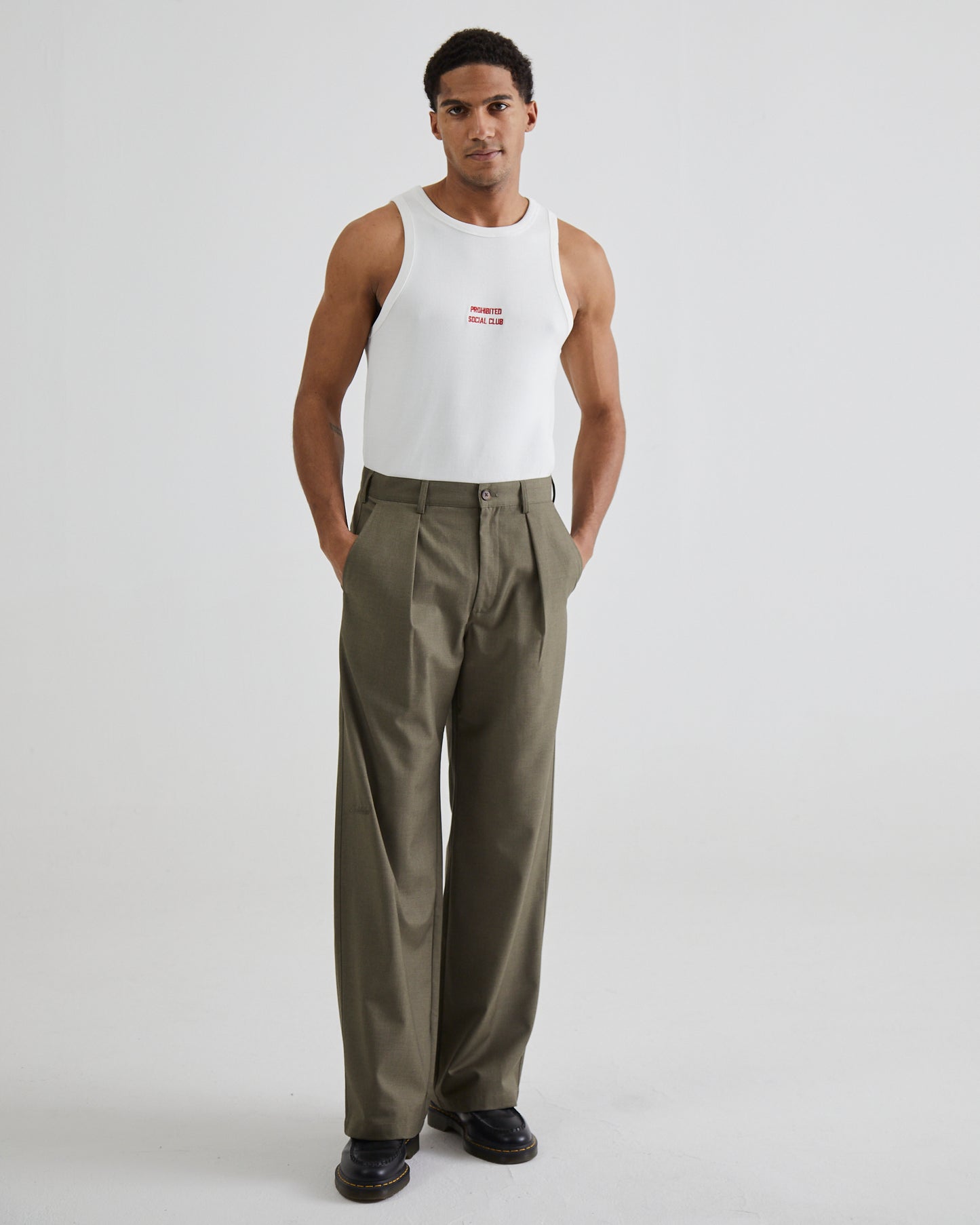 SoHo Pleated Pants Vintage Khaki