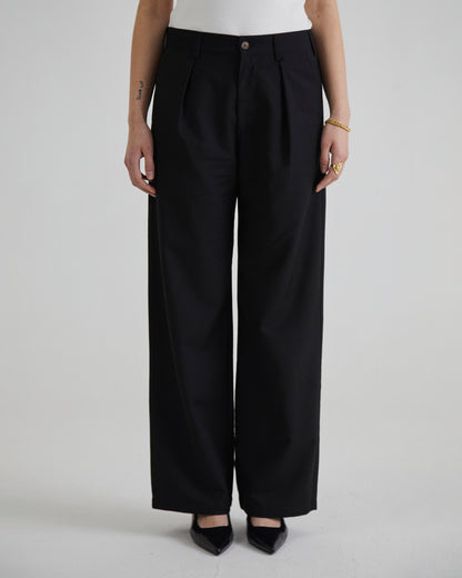 SoHo Pleated Pants Black