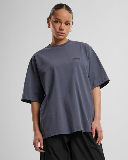 10119 Tee Embroidery Steel Grey
