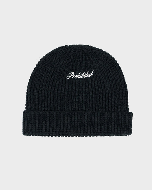 Waffle Beanie Black