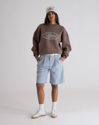 Pleated Shorts Light Blue