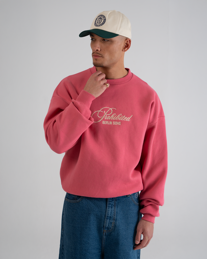 Bohemian Crew Neck Vintage Red