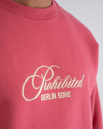 Bohemian Crew Neck Vintage Red