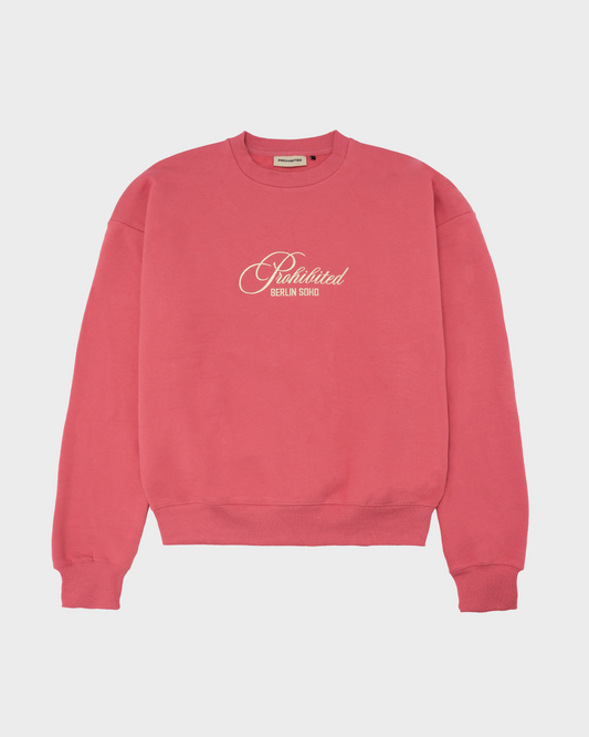 Bohemian Crew Neck Vintage Red