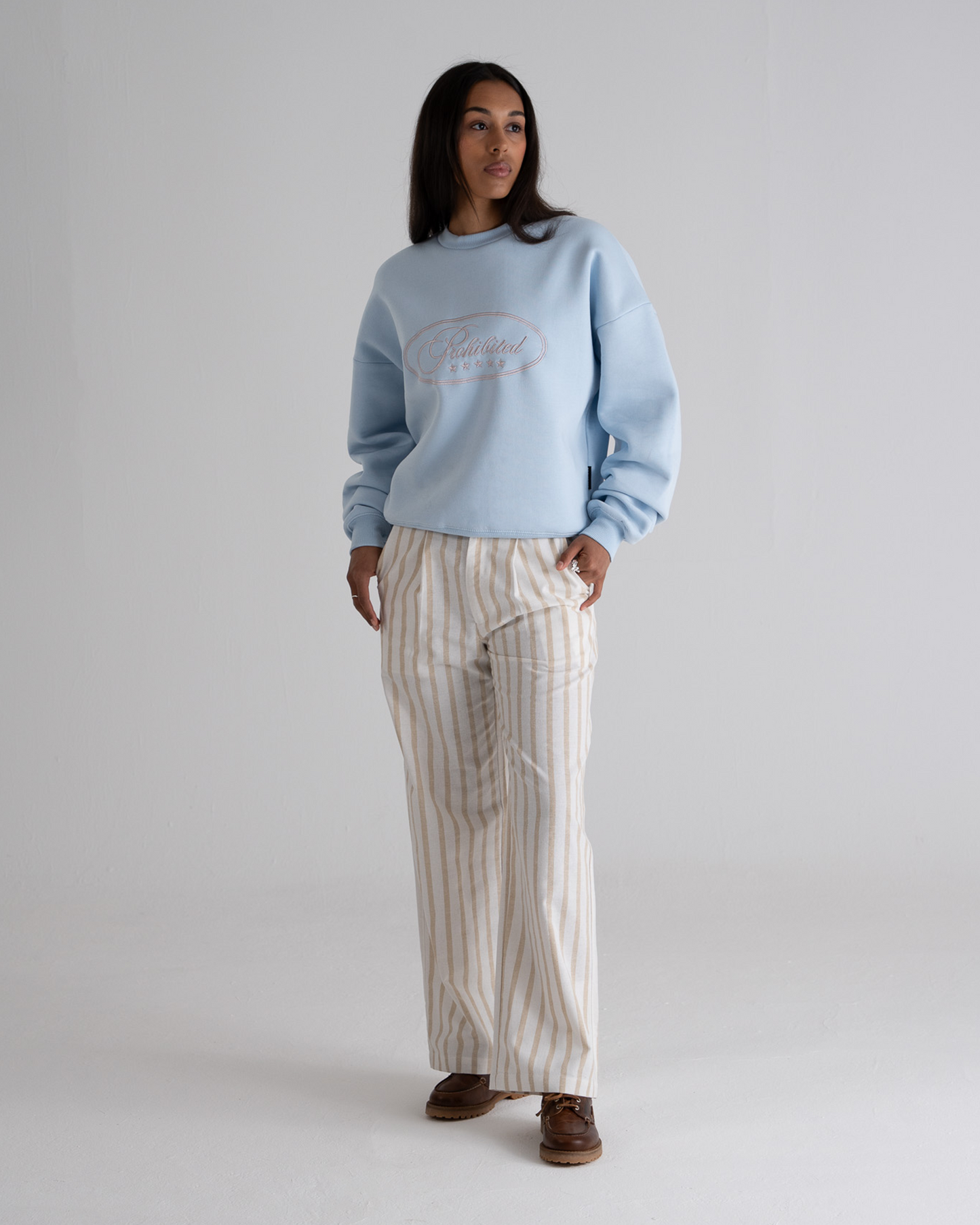 Five-Star Crew Neck Blue