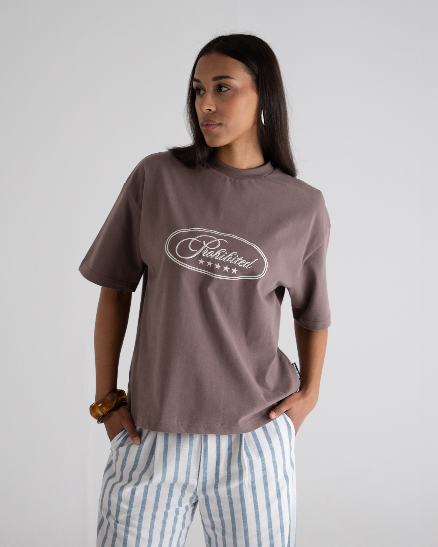 Five-Star Tee Grey