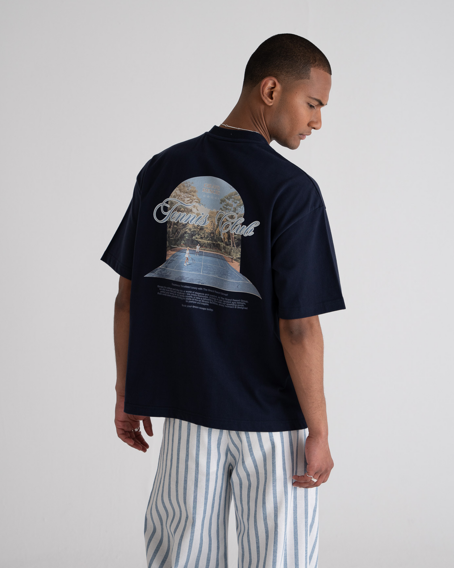 Grand Match Tennis Tee Navy