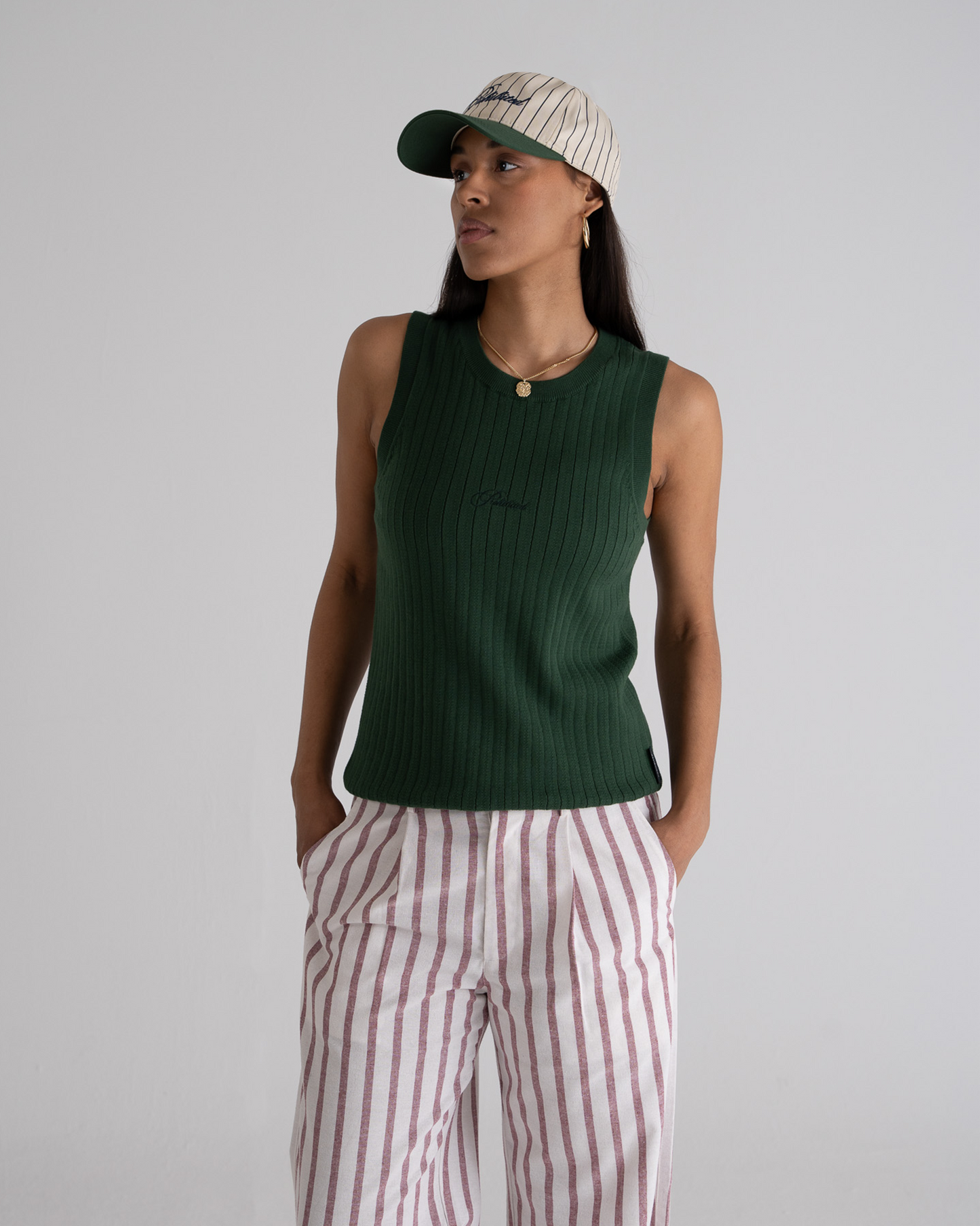 Knitted Tank Top Green