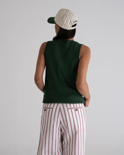 Knitted Tank Top Green