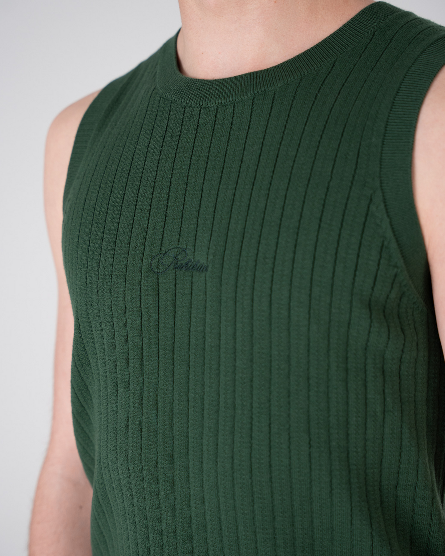 Knitted Tank Top Green
