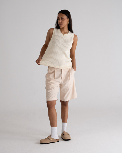 Knitted Tank Top Off-White