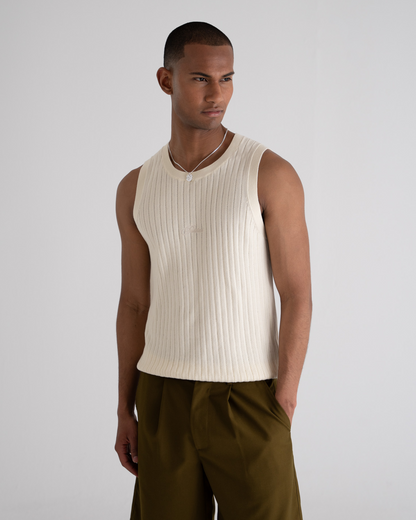 Knitted Tank Top Off-White