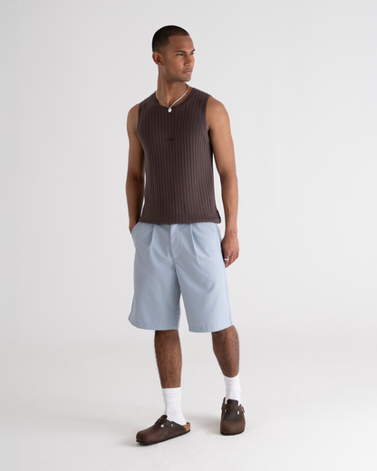 Knitted Tank Top Taupe