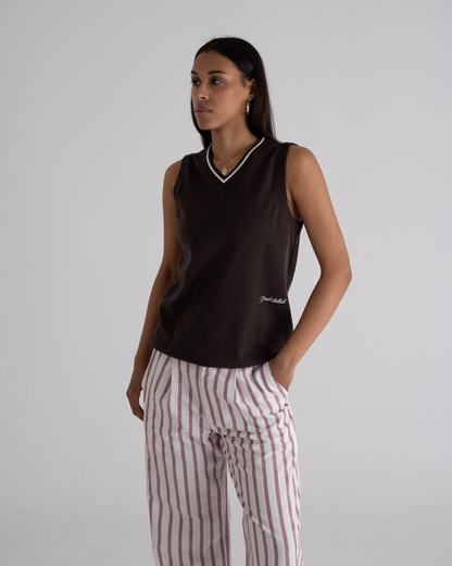 Knitted Vest Taupe