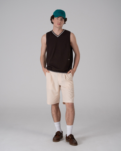 Knitted Vest Taupe