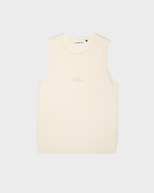 Knitted Tank Top Off-White