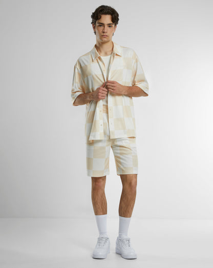 Checkered Shirt Beige