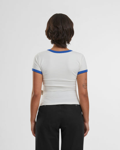 Contrast Women Tee Blue