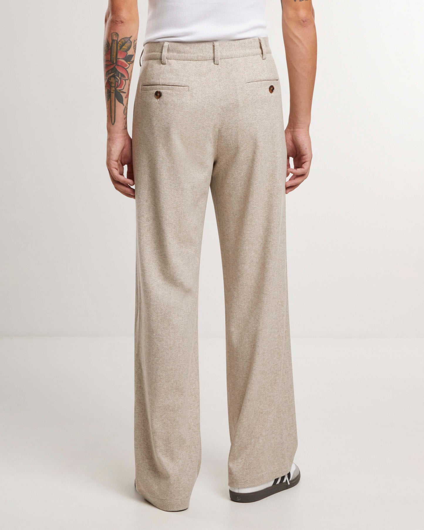 Soho Pleated Pants Cream (ALT)
