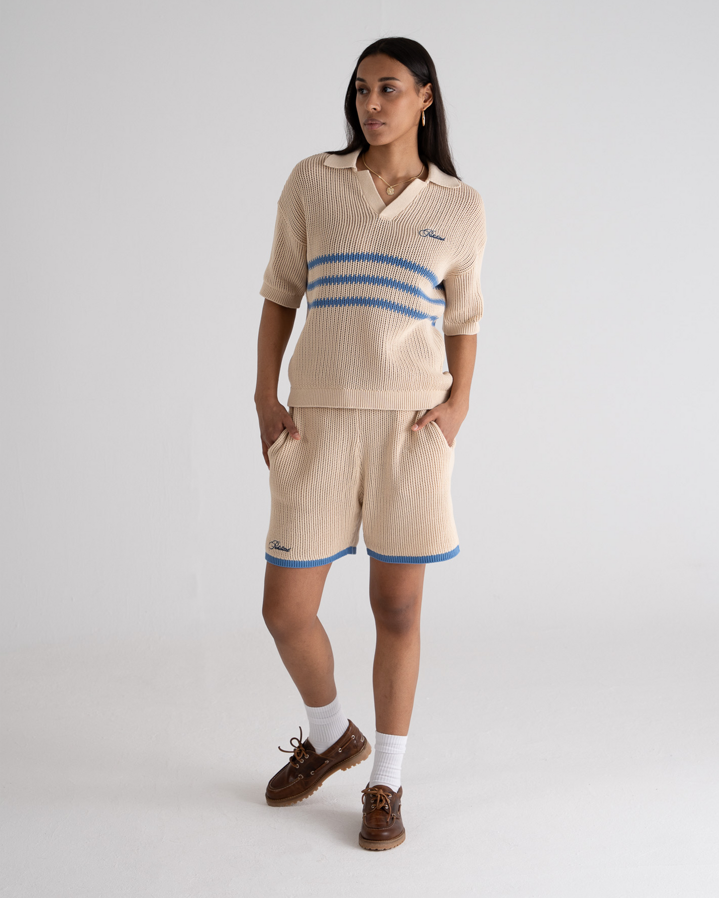 Resort Knitted Polo Blue
