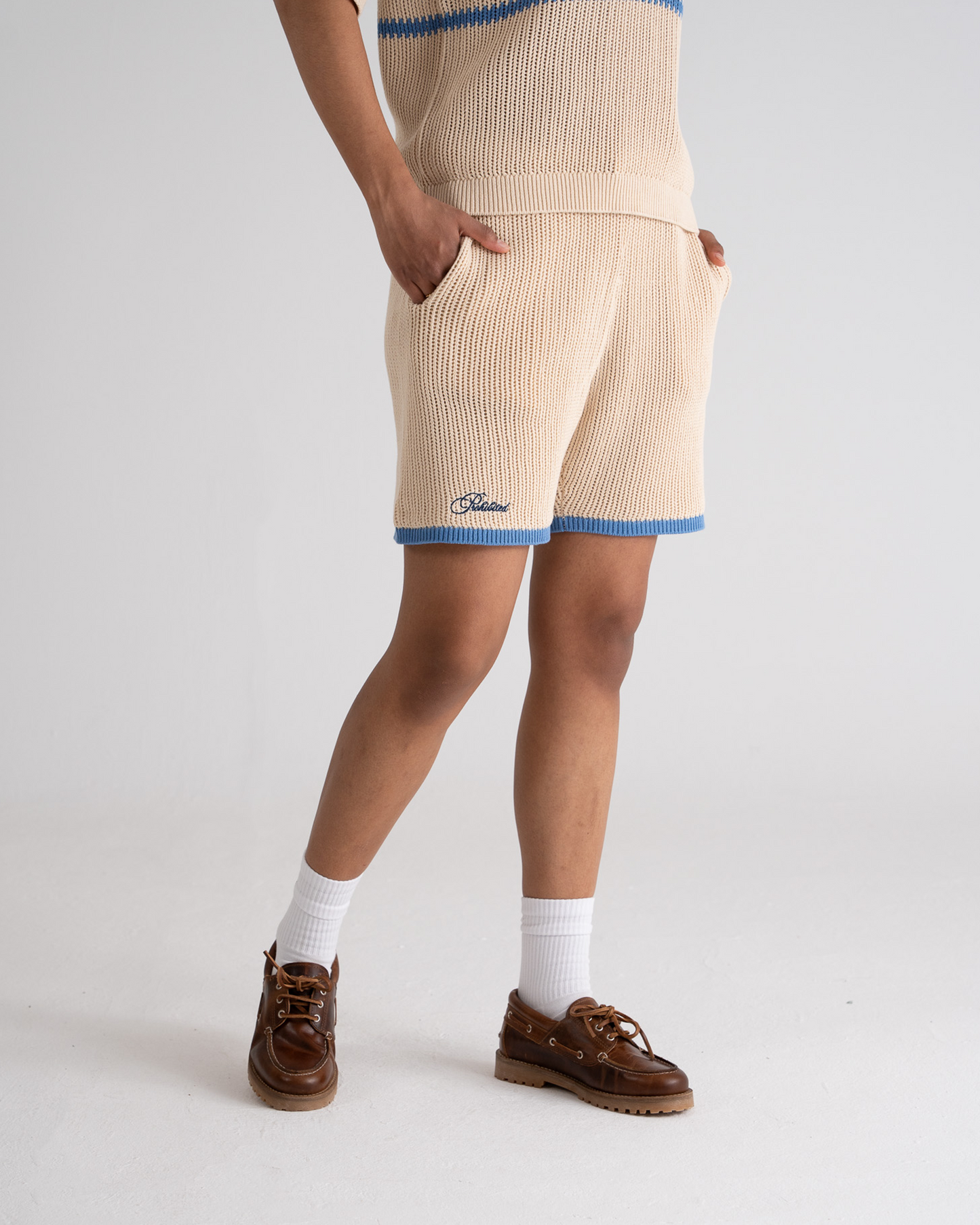 Resort Knitted Shorts Blue