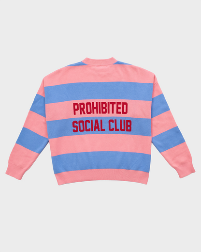 SC Striped Knit Sweater Bubblegum