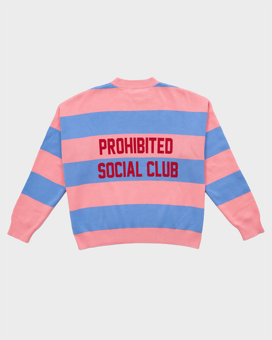 SC Striped Knit Sweater Bubblegum