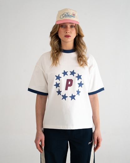 Stars Contrast Tee Midnight Blue