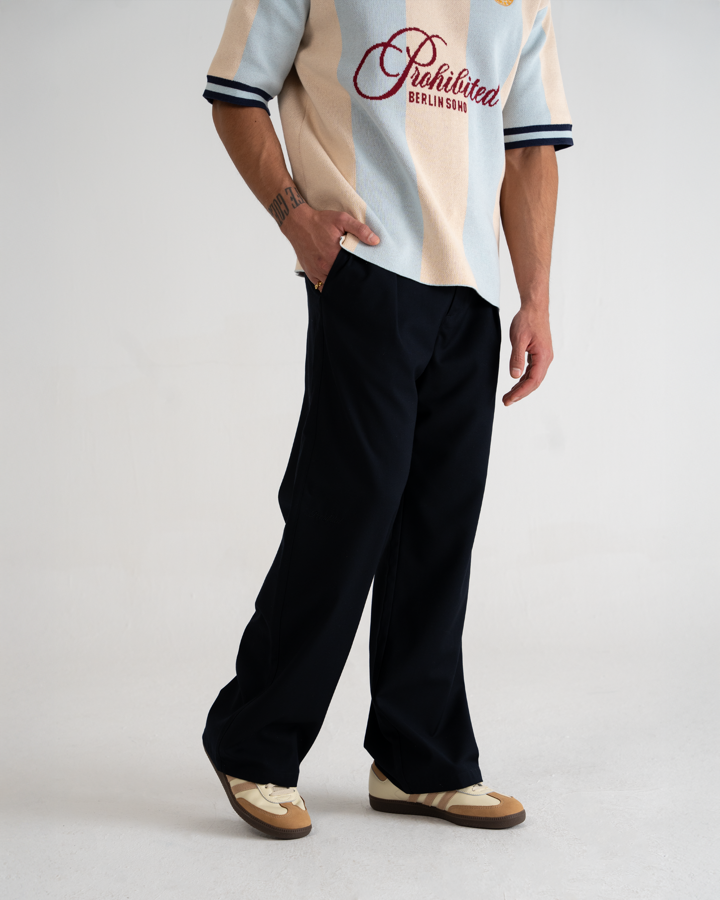 SoHo Pleated Pants Vintage Navy