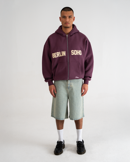 SoHo Zip-Hoodie Plum