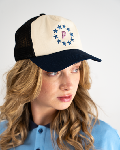 Stars Contrast Cap Midnight Blue
