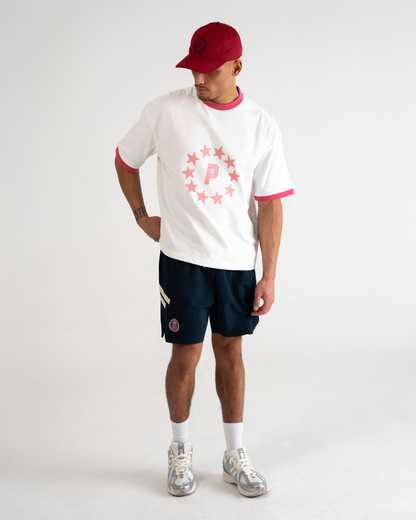 Stars Contrast Tee Vintage Red