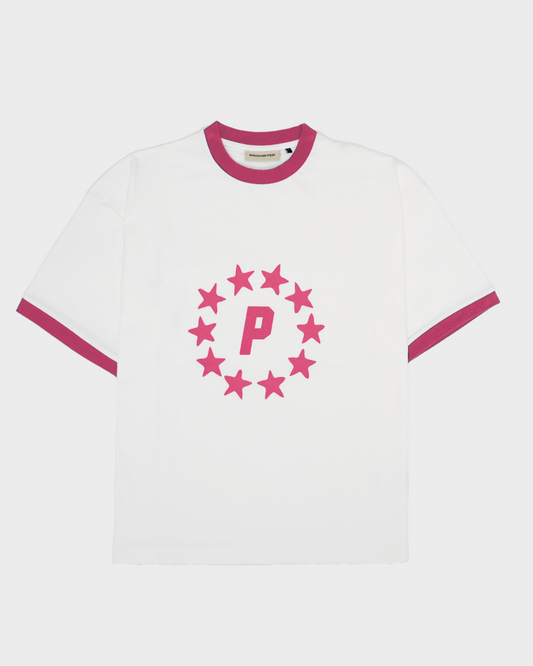Stars Contrast Tee Vintage Red