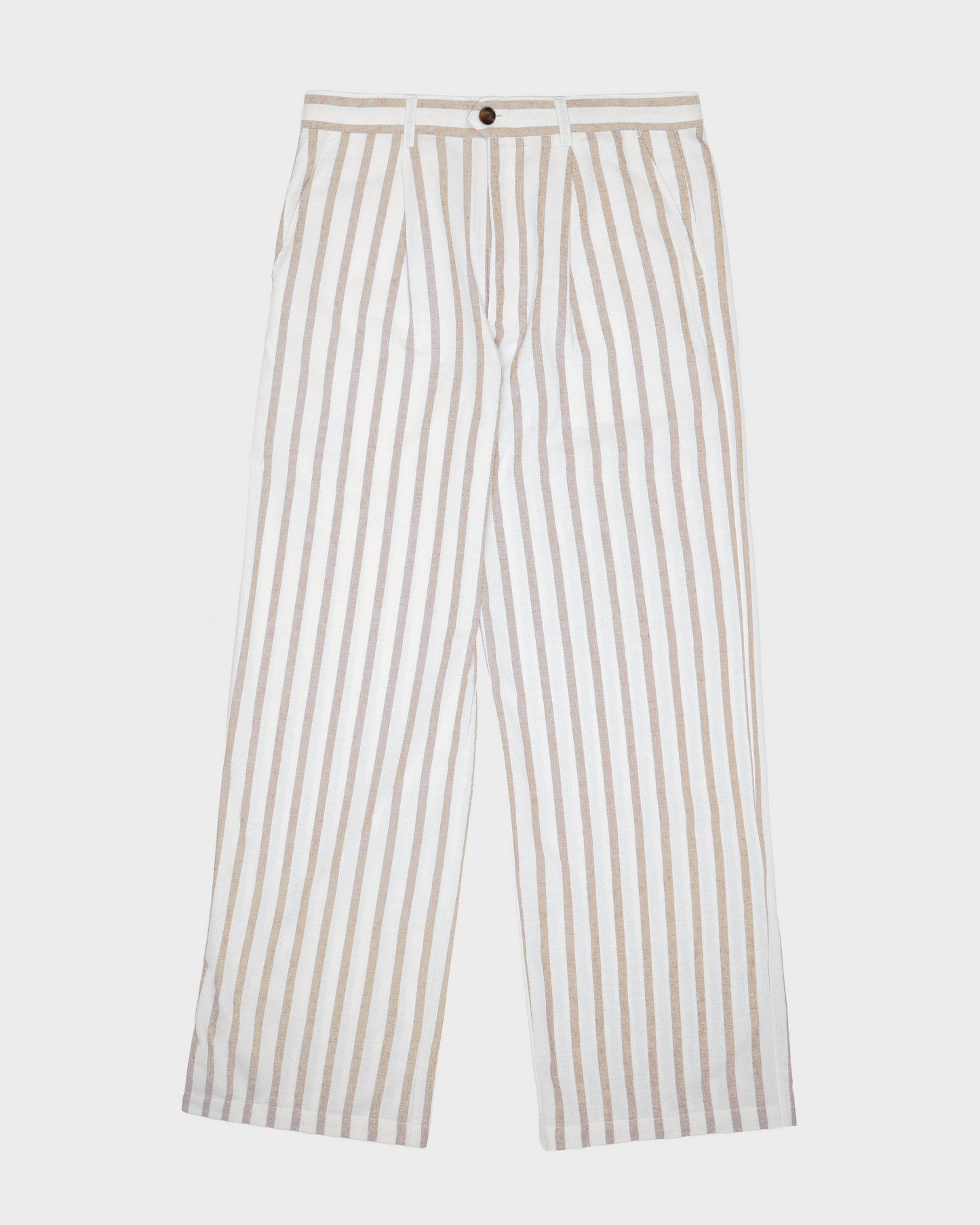 Striped Linen Pants Yellow