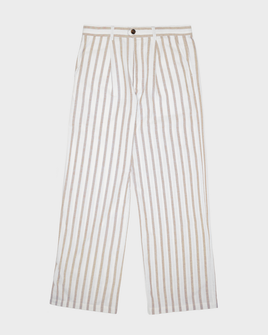 Striped Linen Pants Yellow