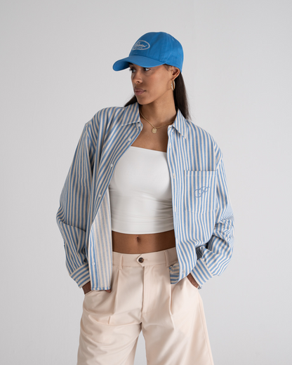 Striped Vacation Shirt Blue