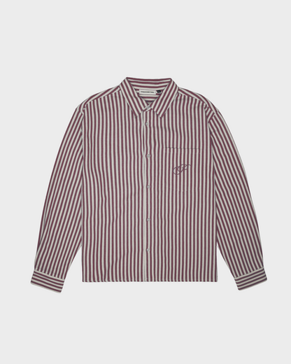 Striped Vacation Shirt Bordeaux