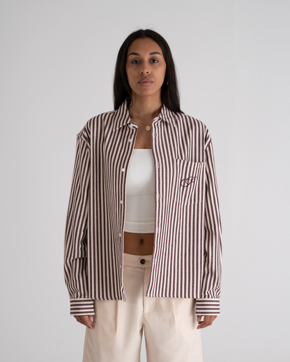 Striped Vacation Shirt Bordeaux