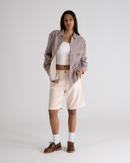 Striped Vacation Shirt Bordeaux