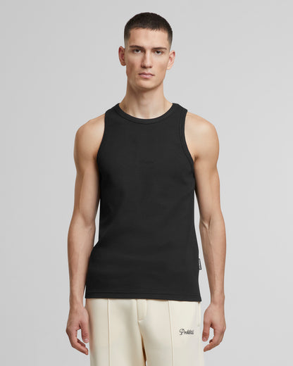 The Embroidery Tank Top Black