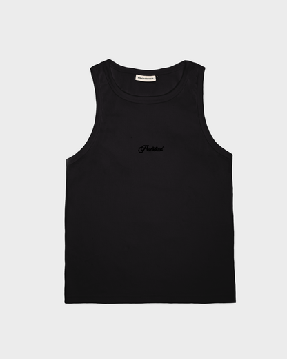 The Embroidery Tank Top Black