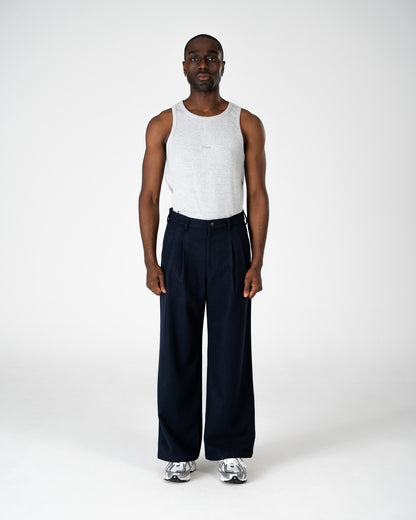 The Embroidery Tank Top Grey Melange