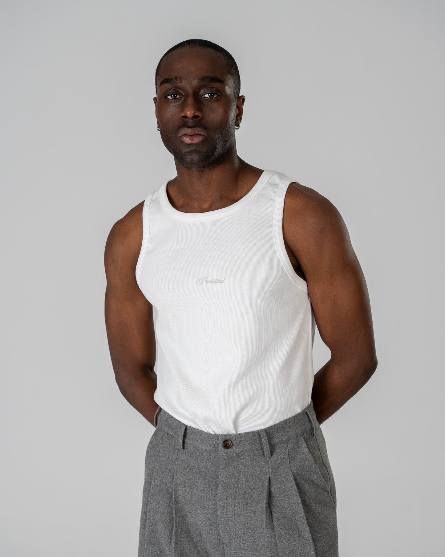 The Embroidery Tank Top Off-White