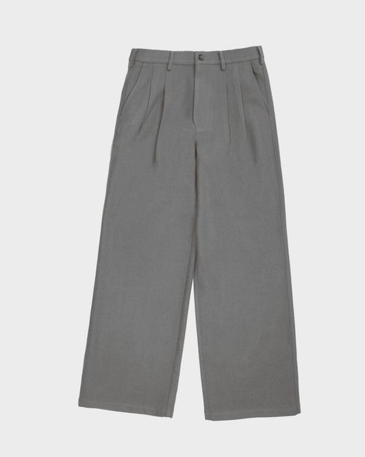Double Pleated Club Pants GREY