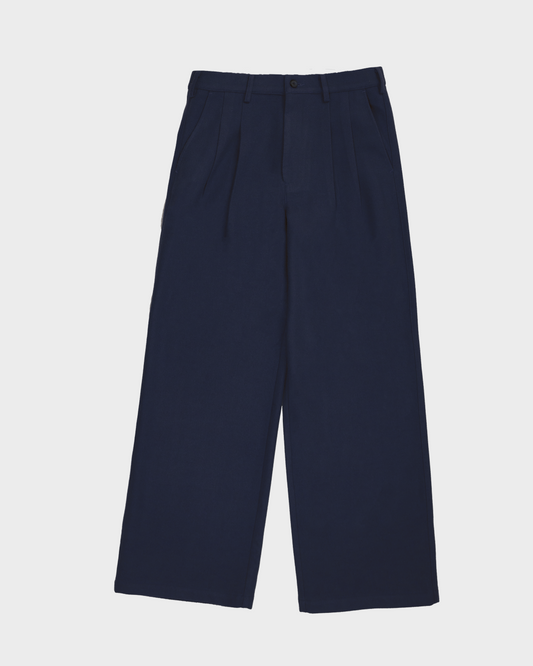 Double Pleated Club Pants Navy