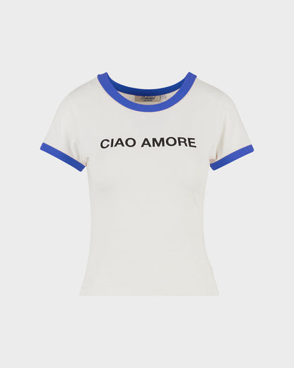 Contrast Women Tee Blue