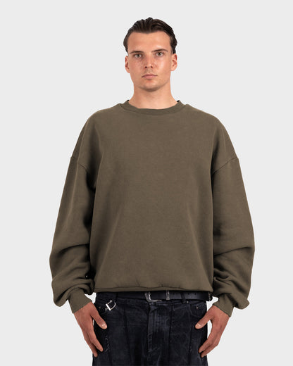 Oversized Crew Neck Mokka (Stone Washed)