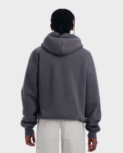 Oversized Zip-Hoodie Grey (Stone Washed)