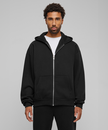 Oversized Zip-Hoodie Black